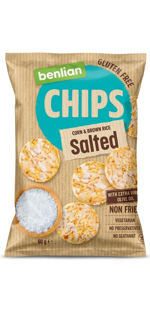 Benlian Chips Corn&Brown Rice Salted 60g
