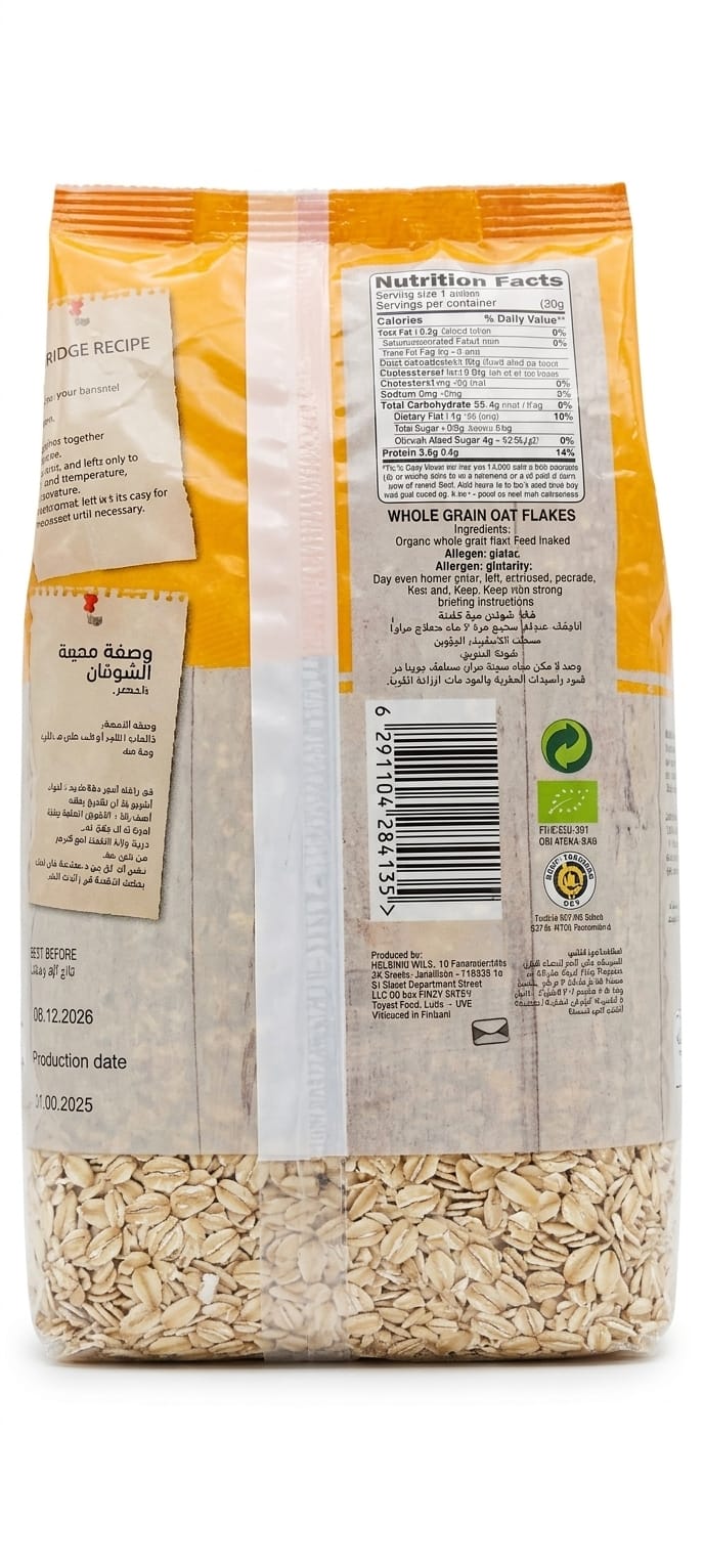 Organic Larder Whole Grain Porridge Oats 500g