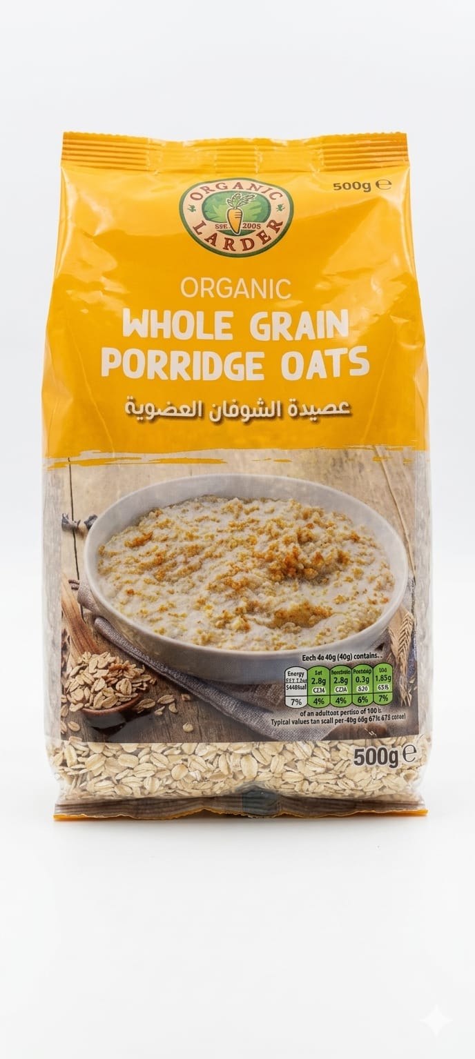 Organic Larder Whole Grain Porridge Oats 500g