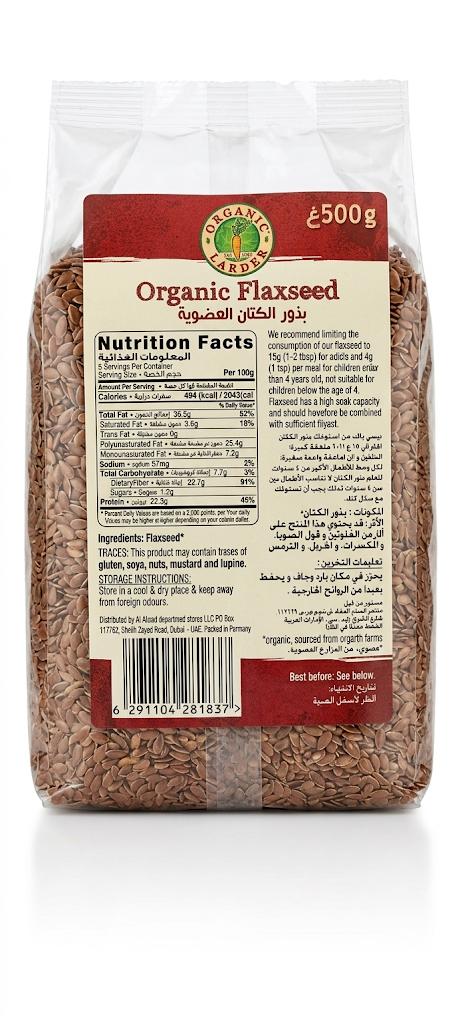 Organic Larder Flaxseed 500g