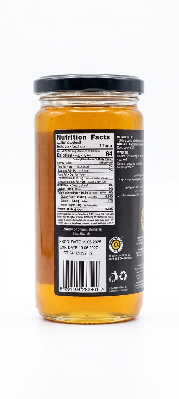 Organic Larder Organic Honey Wildflower 315g