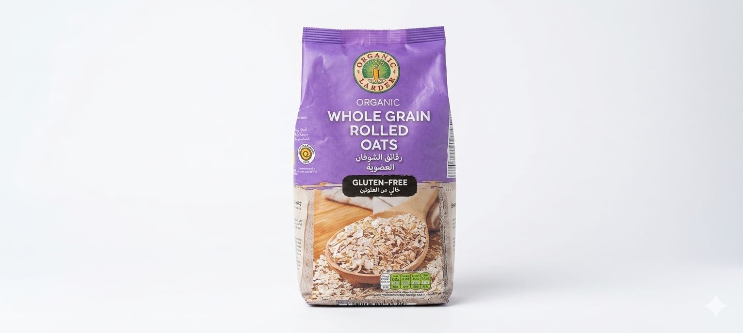 Organic Larder Whole Grain Rolled Oats GF 500g