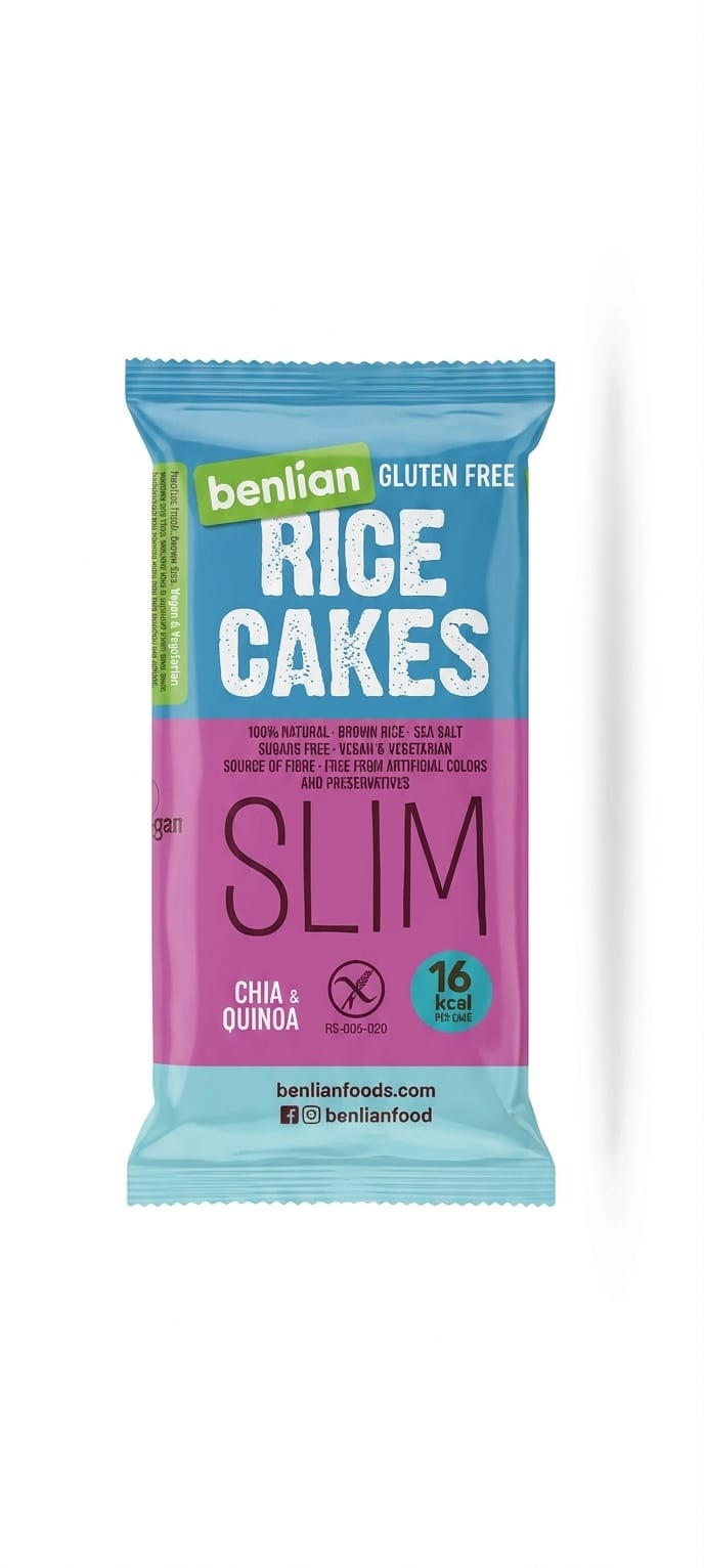 benlian Rice Cakes Slim Chia&Quinoa GF 100g