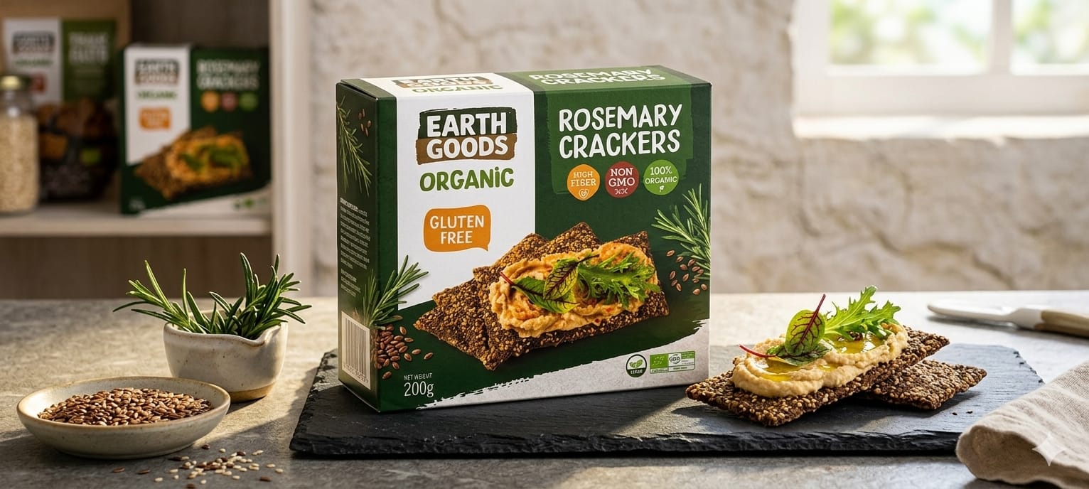 Earth Good Organic ROSEMARY CRACKERS 200G
