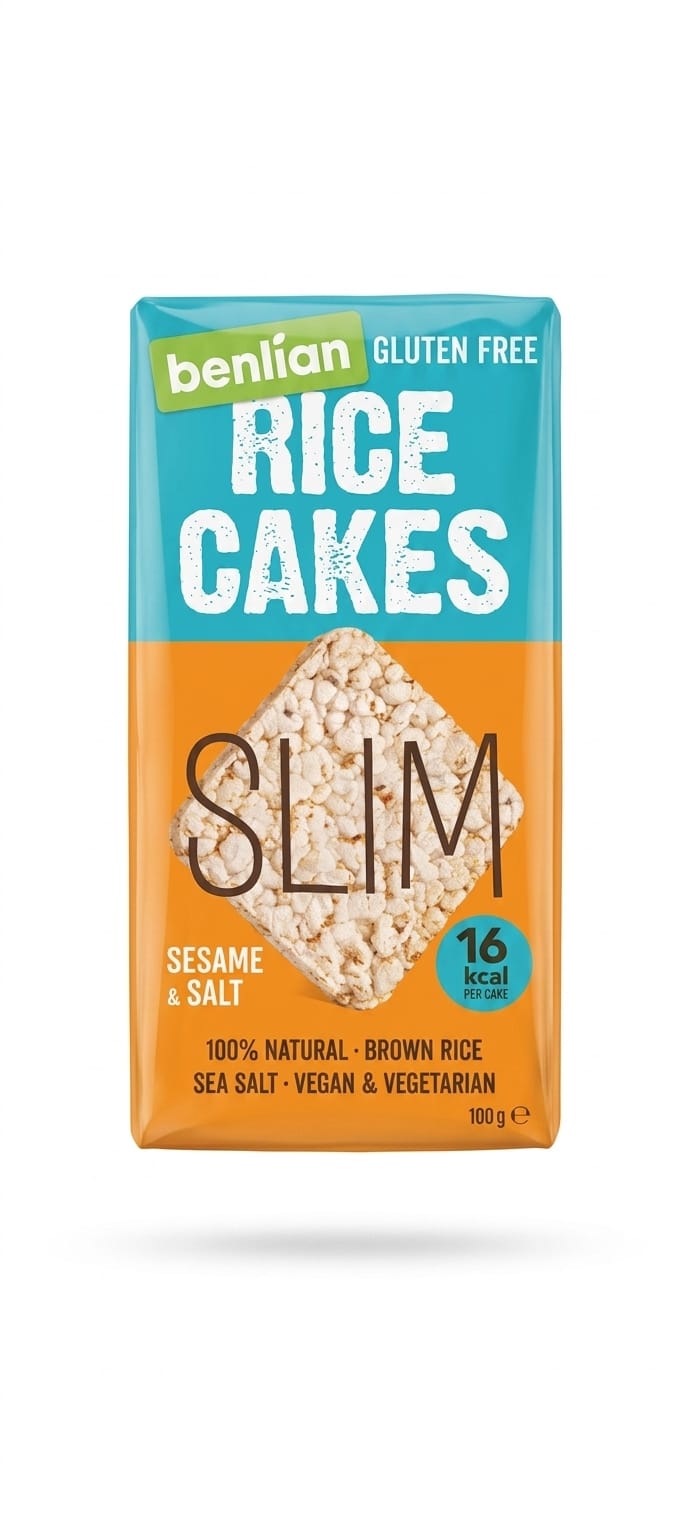benlian Rice Cakes Slim Sesame&Salt GF 100g