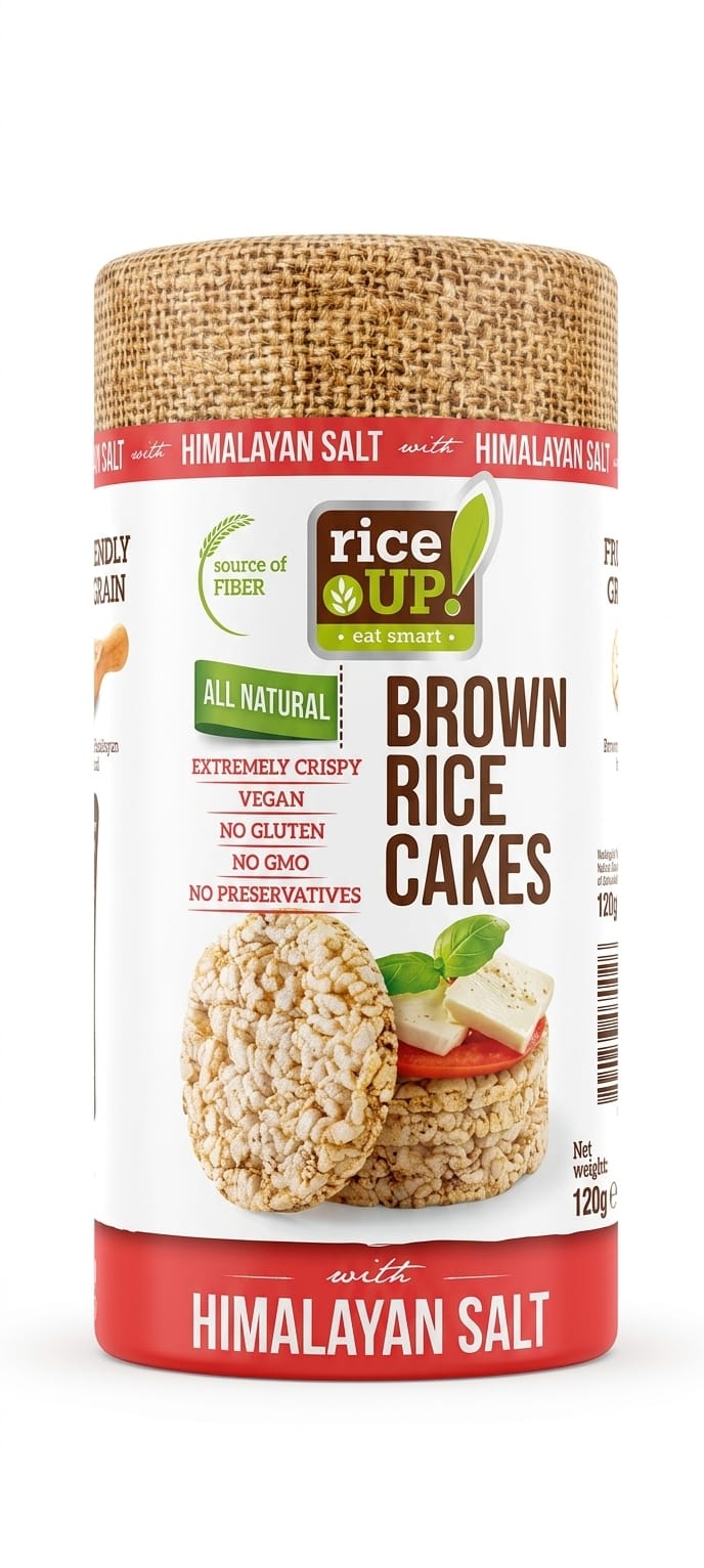 RICEUP  Brown Rice Cakes Himalayan Salt 120g