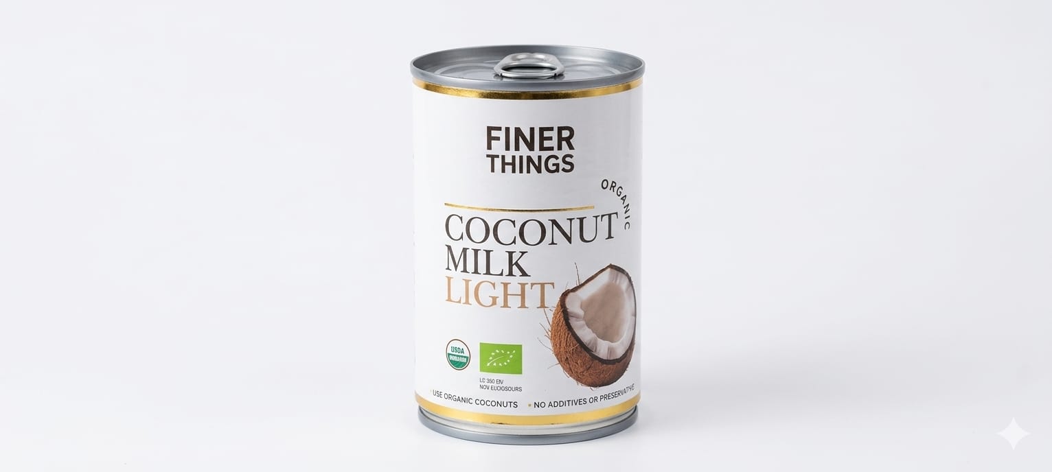 finer thingsorganic coconut milk light 500ml