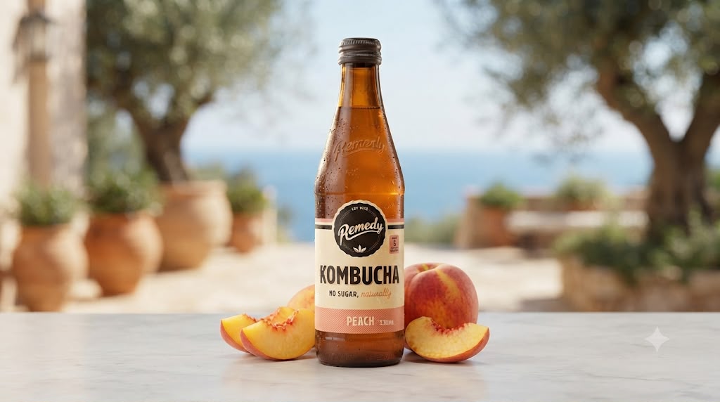 Remedy Peach Kombucha 330ML