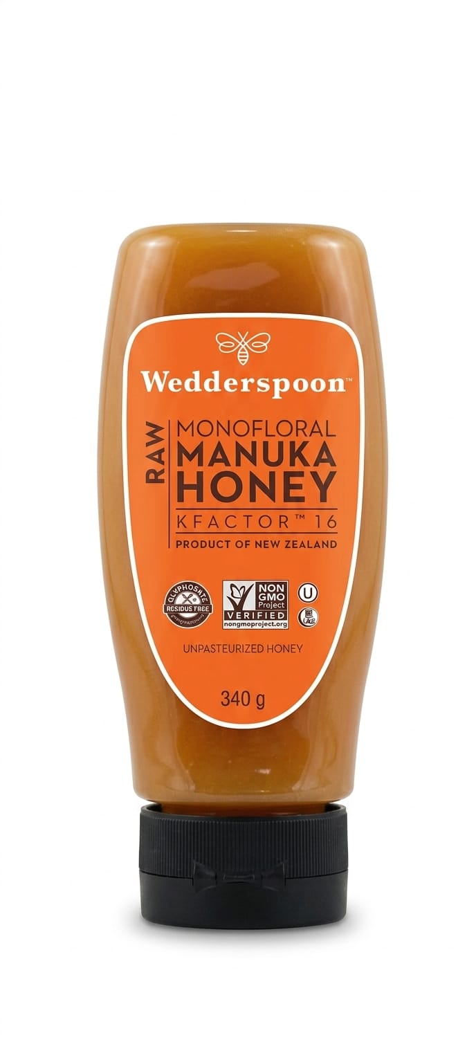 Wedderspoon Raw Monofloral Manuka Honey Kfactor 16, 340g