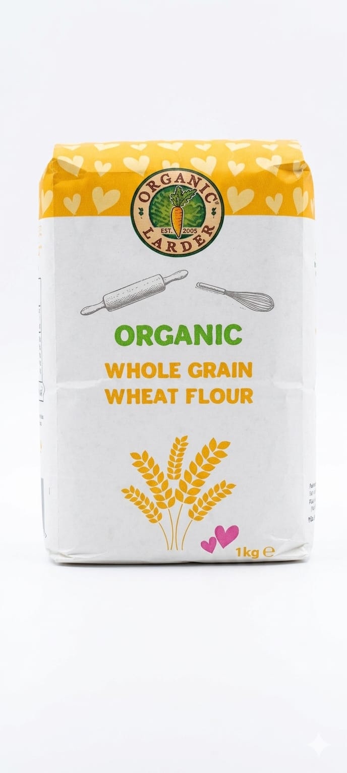 Organic Larder Whole Grain Wheat Flour 1kg