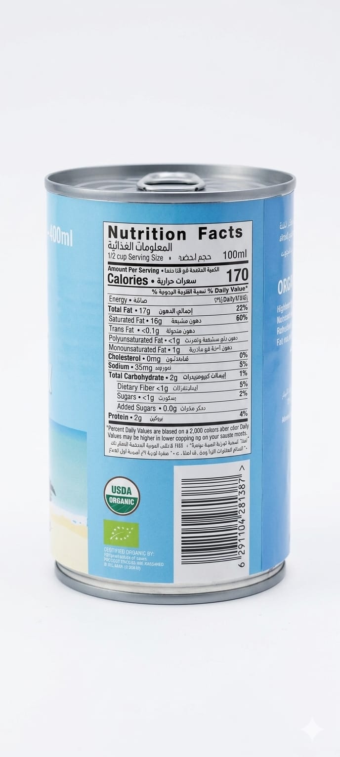 ORGANIC LARDER coconut milk 400ml
