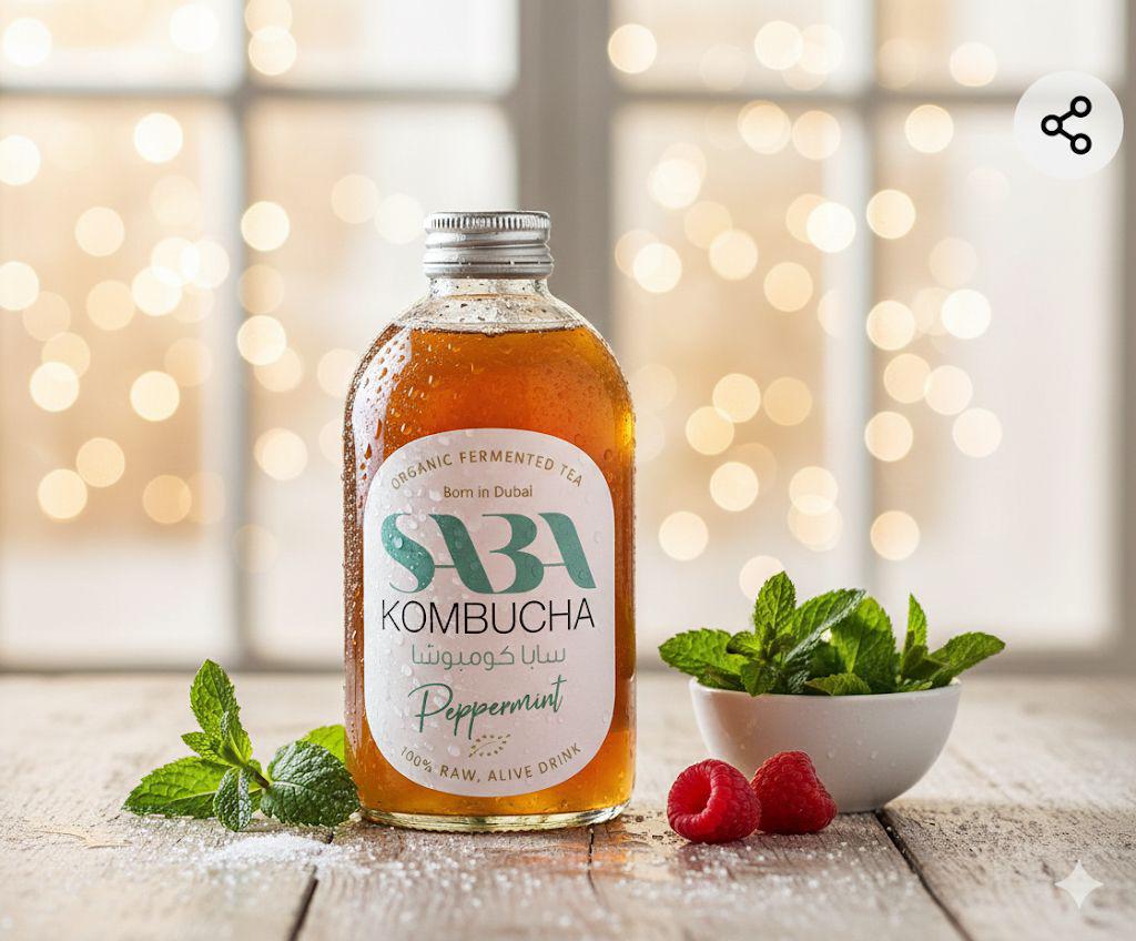SABA Organic Peppermint Kombucha