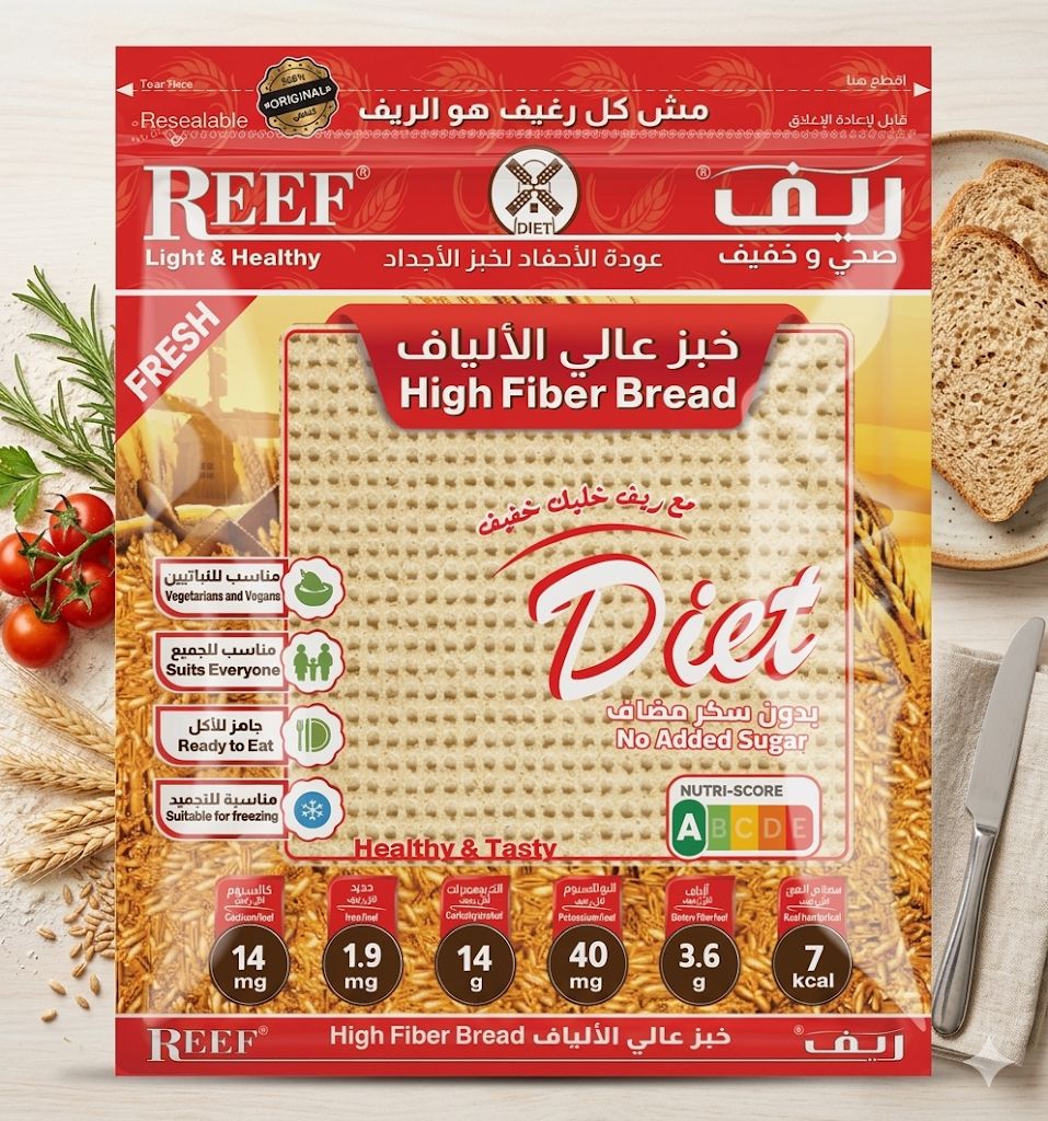 Reef High Fiber Bread no added sugar 1pk