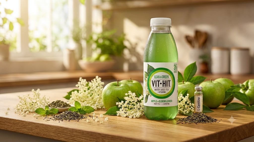 VIT-HIT LEAN&GREEN Apple + Elderflower 500ml