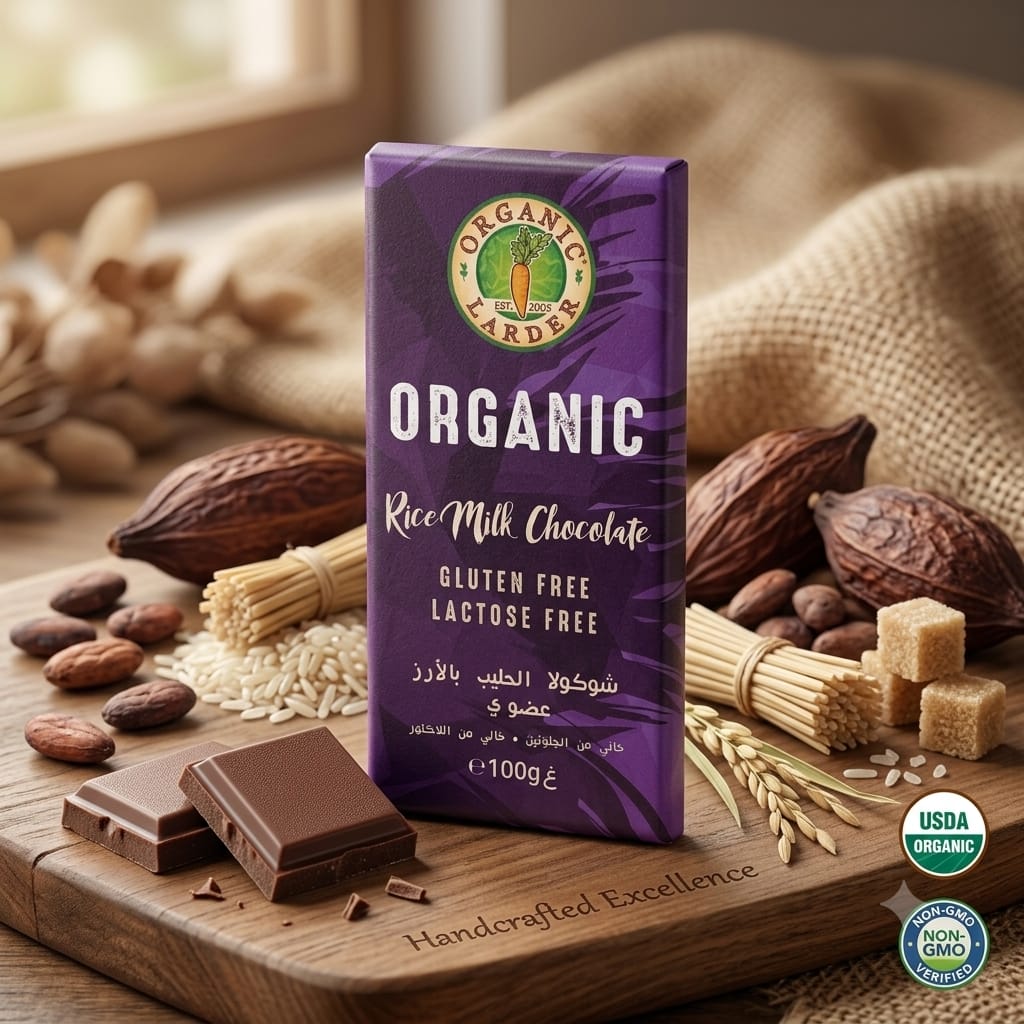 Organic Larder Rice Milk Chocolate 100g