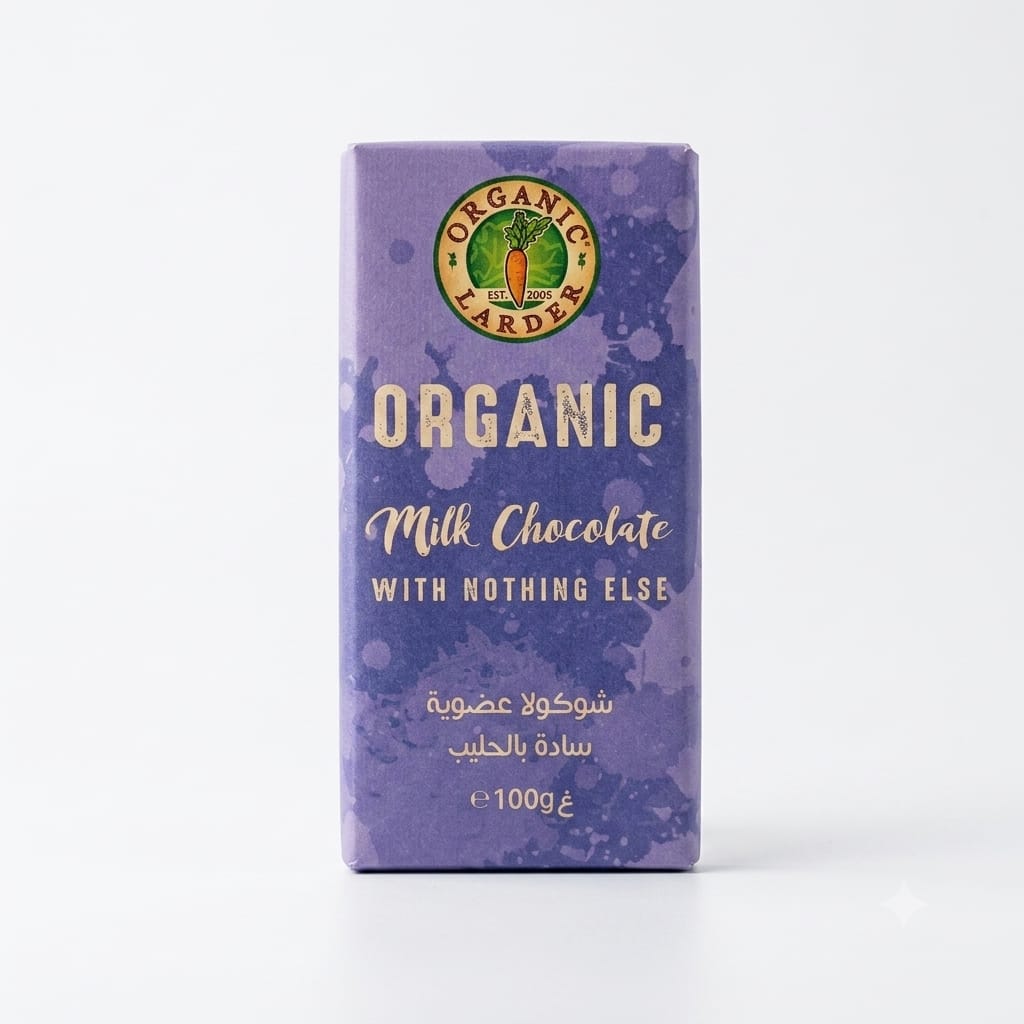 Organic Larder Milk Chocolate With Nothing Else 100g