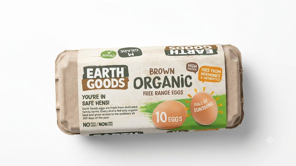 ERTHGOOD Organic Free Range Eggs Size M 10pcs