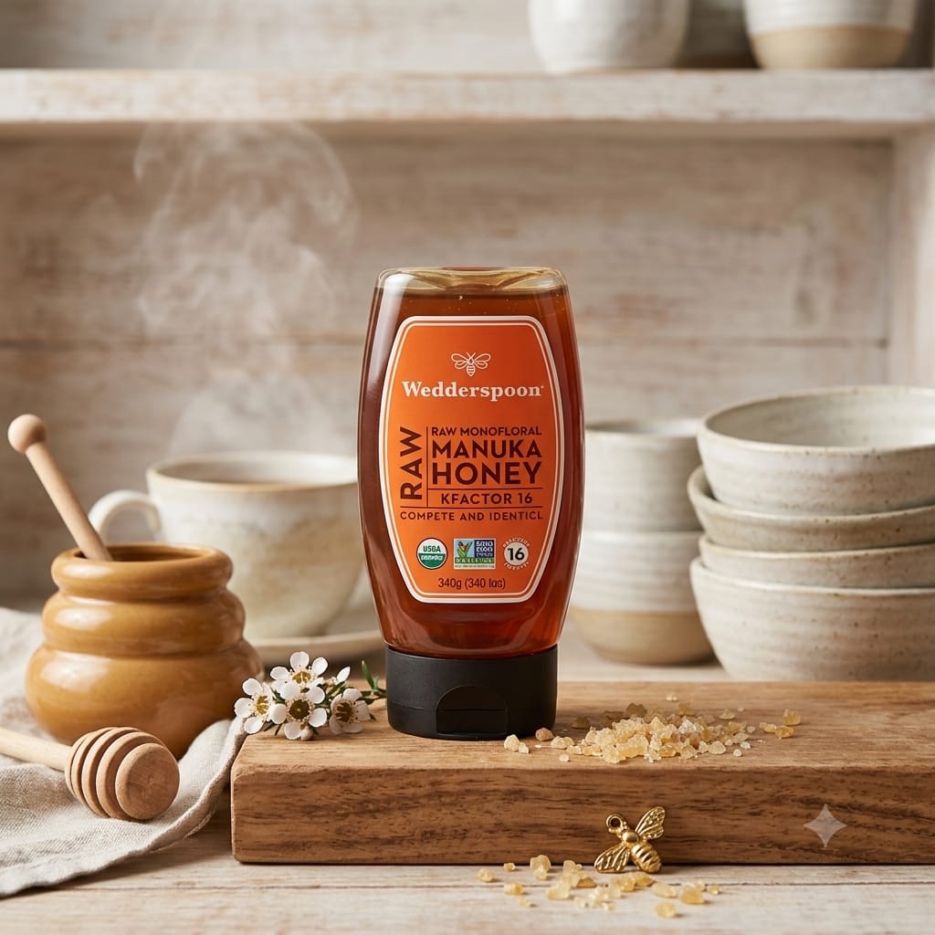 Wedderspoon Raw Monofloral Manuka Honey Kfactor 16, 340g