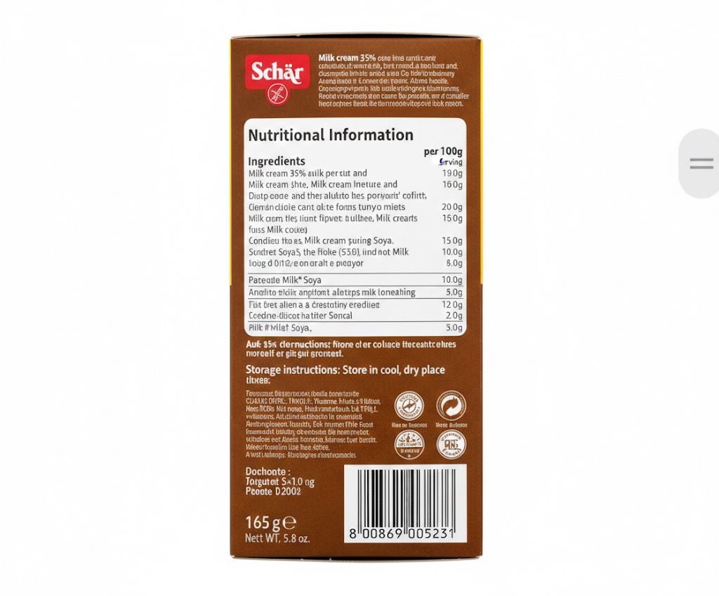 Schär Chocolate O's Gluten-Free Sandwich Cookies with Milk Cream 165g | Premium GF Biscuits UAE