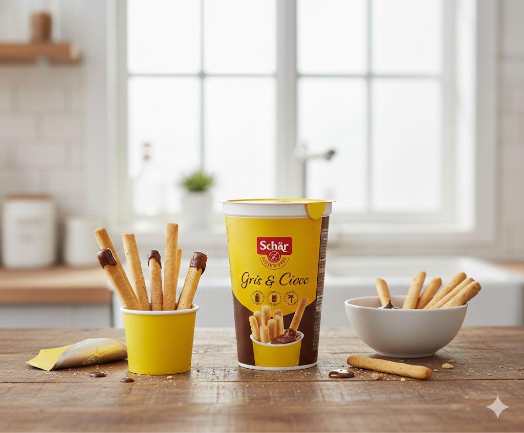 Schär Gris & Ciocc Gluten-Free Breadsticks with Chocolate Dip | Premium GF Snack Sticks UAE