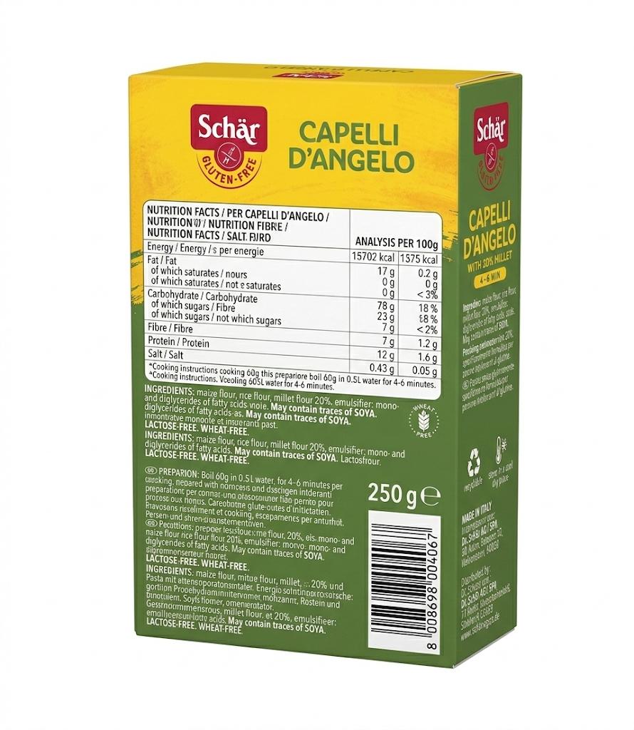 Schar GF capelli D Angelo Pasta 250g
