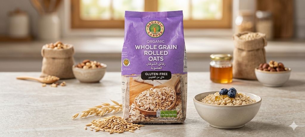 Organic Larder Whole Grain Rolled Oats GF 500g