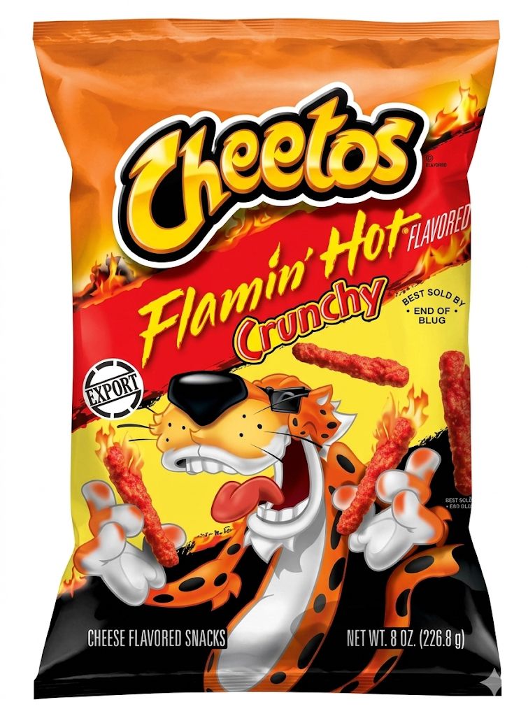 Cheetos Flamin’ Hot Crunchy Cheese Flavored Snacks – Spicy Crunch Corn Puffs 1.25 OZ - Export