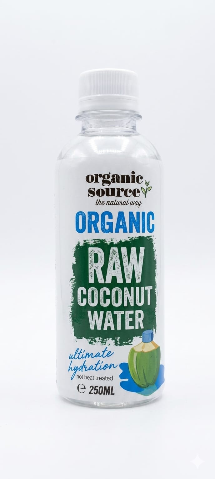Organic Source Raw Coconut Water 250ml – Not Heat Treated