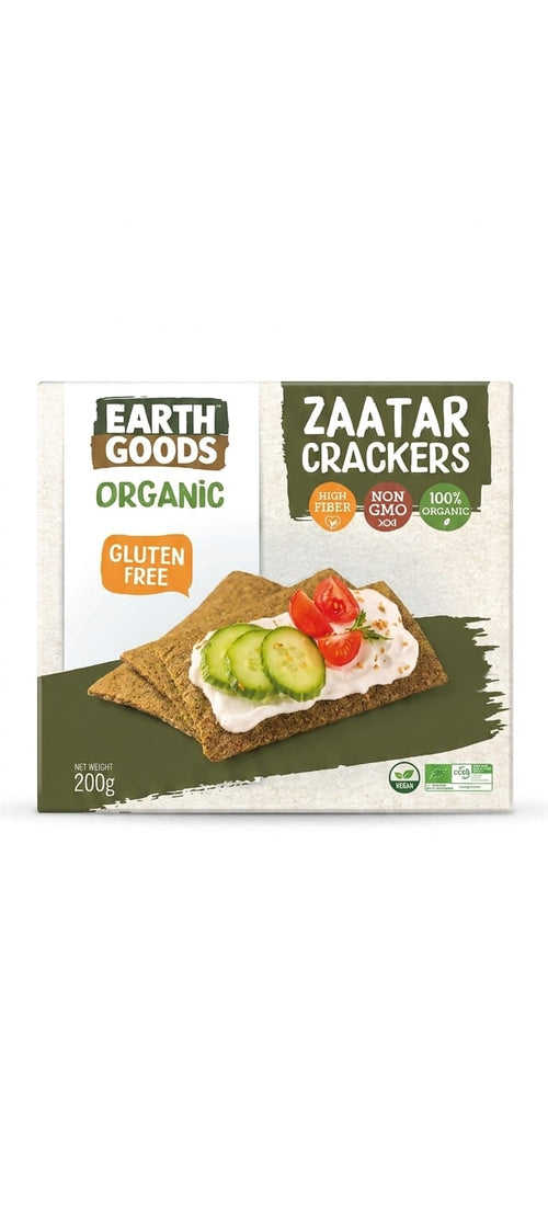 Earth Goods Organic Zaatar Crackers 200g – Gluten Free & Non-GMO