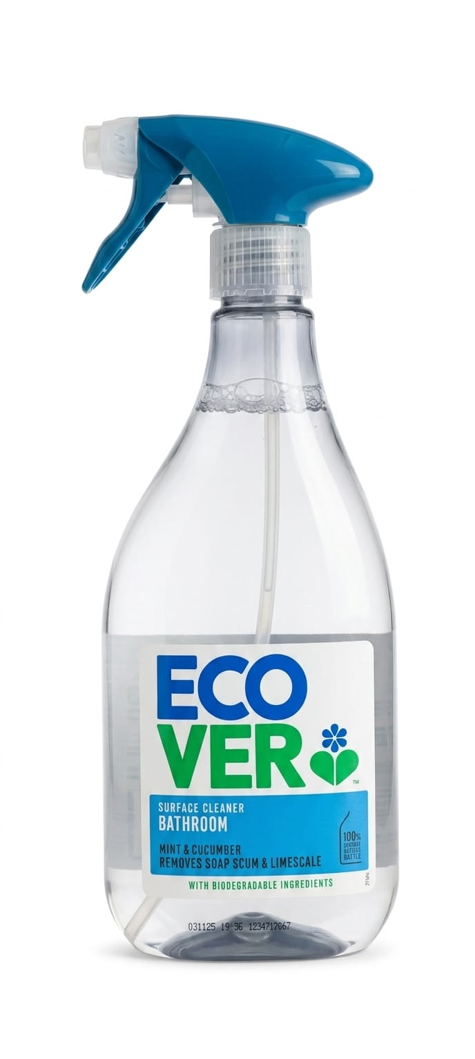 Ecover Bathroom Surface Cleaner Mint & Cucumber 500ml – Removes Soap Scum & Limescale
