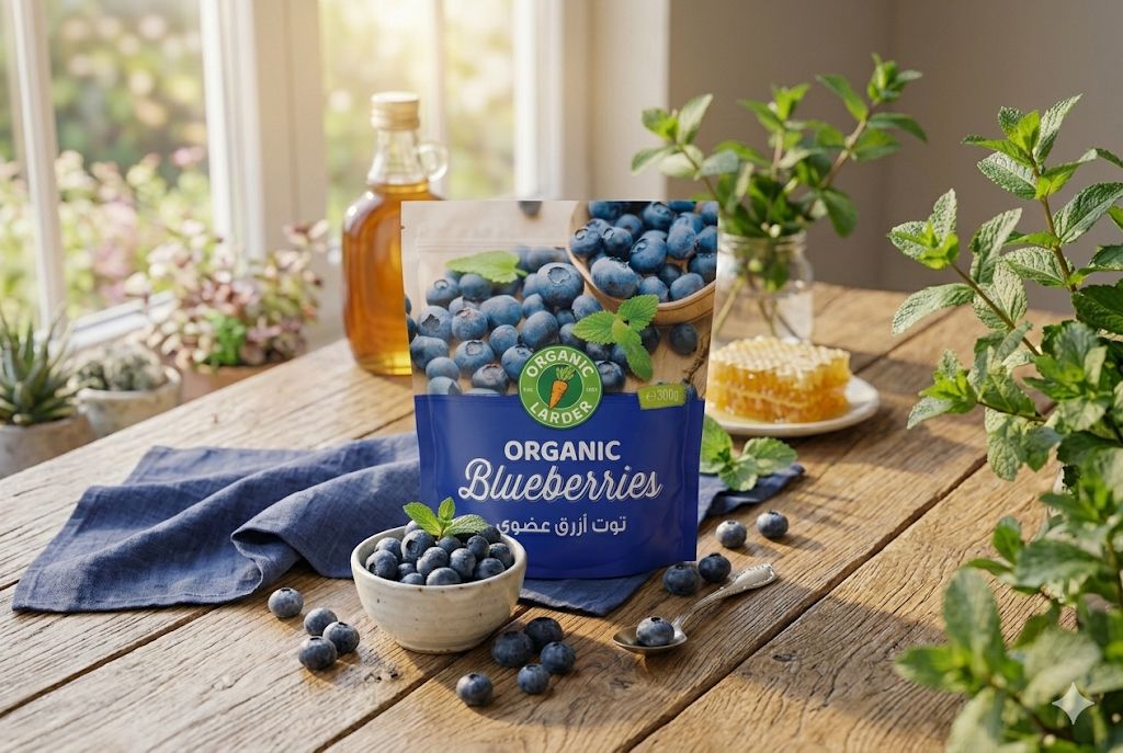 Organic Larder Organic Blueberries 300g – 100% Wild Frozen Organic Blueberries