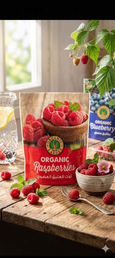 Organic Larder Organic Raspberries 300g – Individually Quick-Frozen IQF