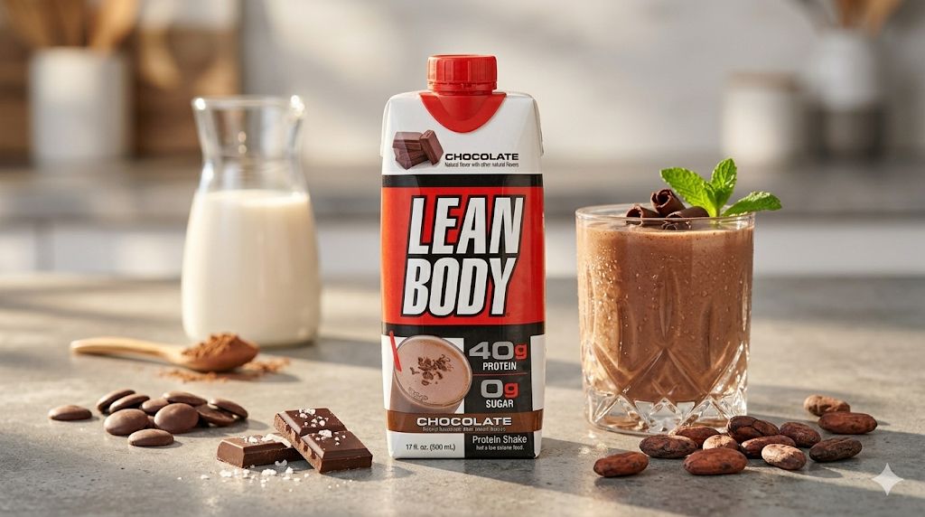 Lean Body Chocolate Protein Shake 500ml – 40g Protein, 0g Sugar
