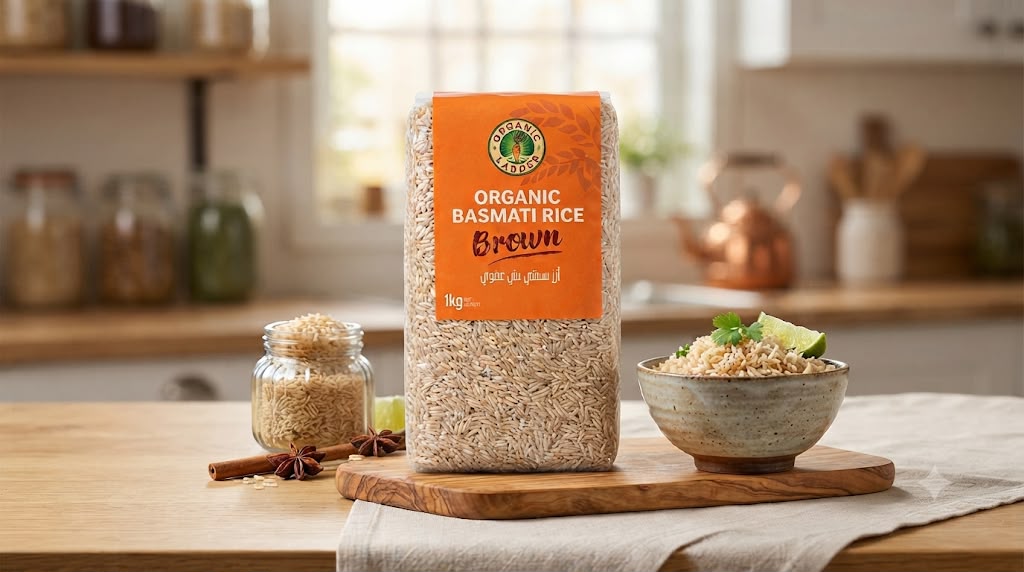 Organic Larder Organic Basmati Rice Brown 1kg