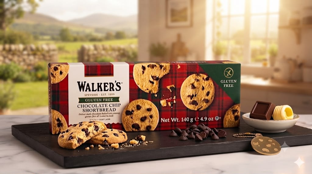 walker's gluten free choco chip short bread 140g