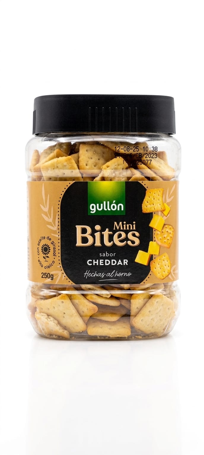 gullon mini cheddar bites 250g
