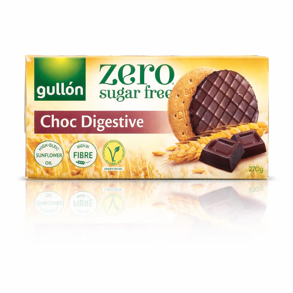gullon sugar free digestive choc 270g