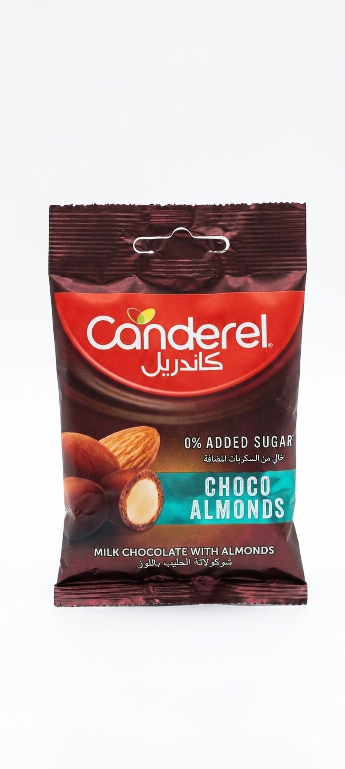 Canderel 0% added sugar Choco Almonds chocolate 40g