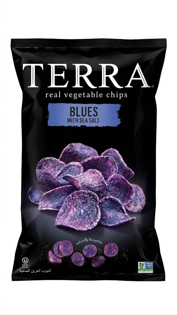 TERRA Blues Real Vegetable Chips with Sea Salt – Naturally Blue Potato, Non-GMO, Gluten Free