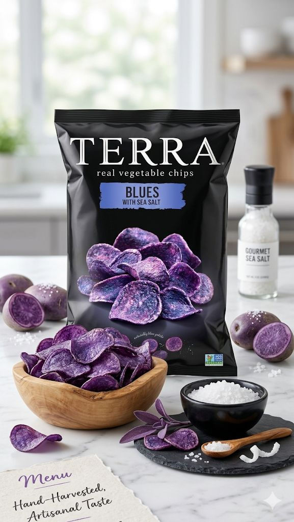 TERRA Blues Real Vegetable Chips with Sea Salt – Naturally Blue Potato, Non-GMO, Gluten Free