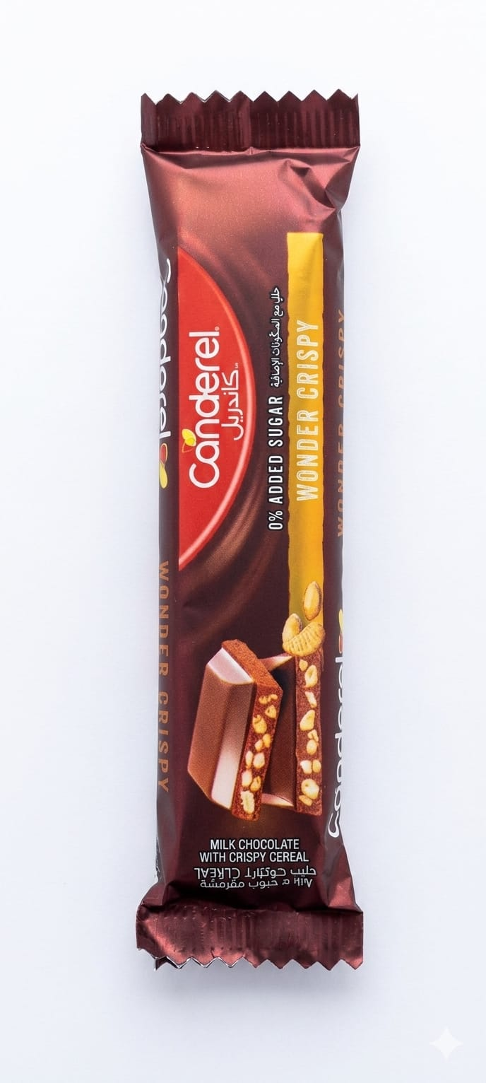 Canderel 0% added sugar Wonder Crispy chocolate 27g