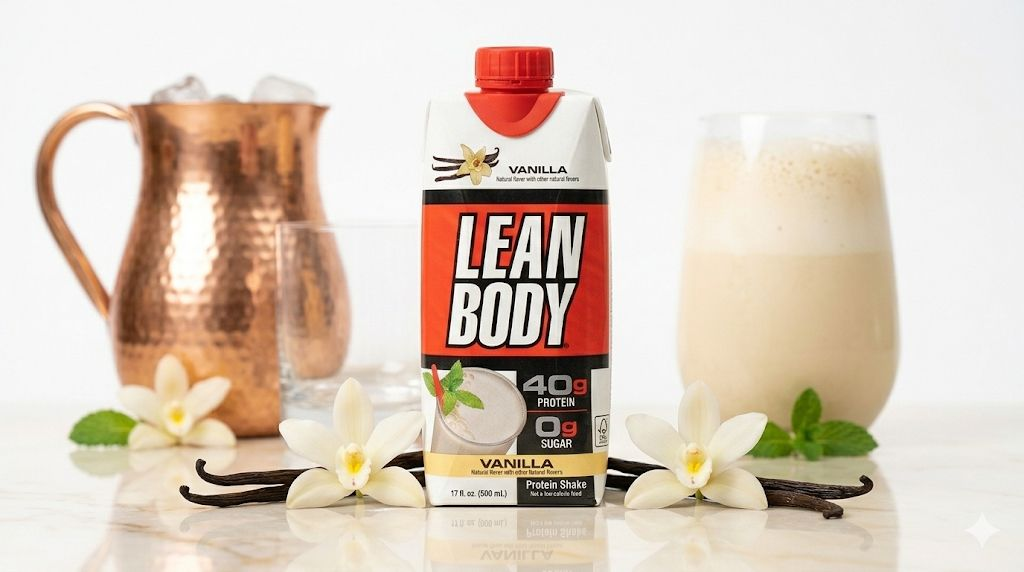 Lean Body Vanilla Protein Shake 500ml – 40g Protein, 0g Sugar