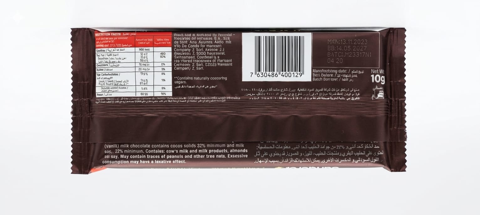 Canderel 0% added sugar Decadent Crispy & Almonds chocolate 74g.