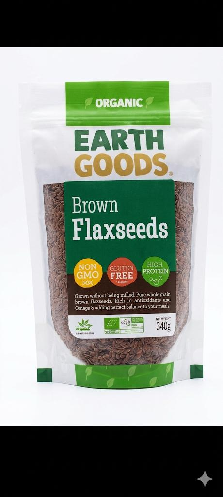 Earthgoods Brown flaxseeds 340g