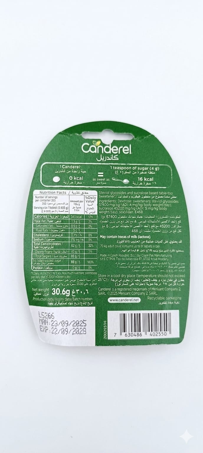 Canderel sweetener tablets 30.6g