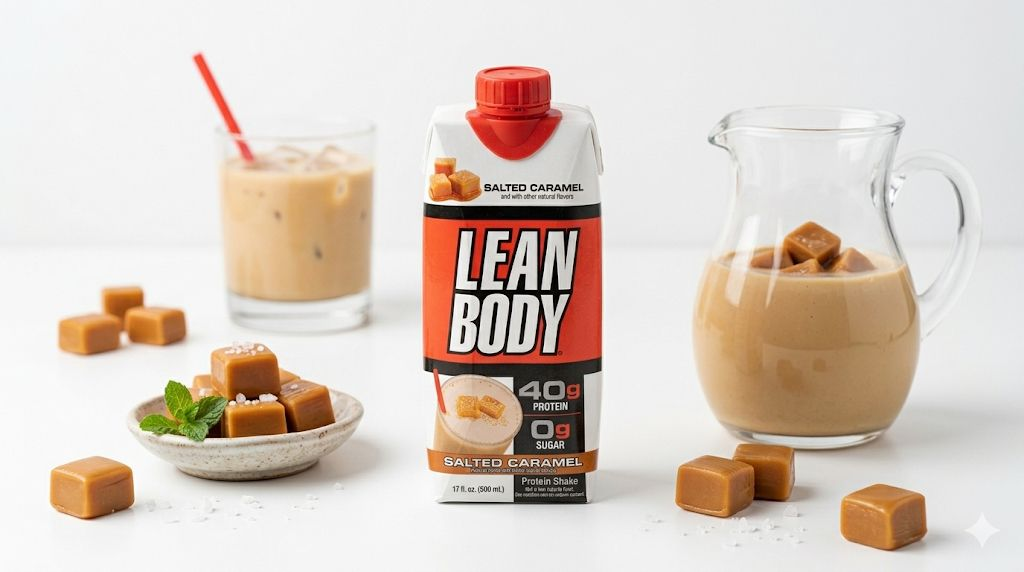 Lean Body Salted Caramel Protein Shake 500ml – 40g Protein, 0g Sugar