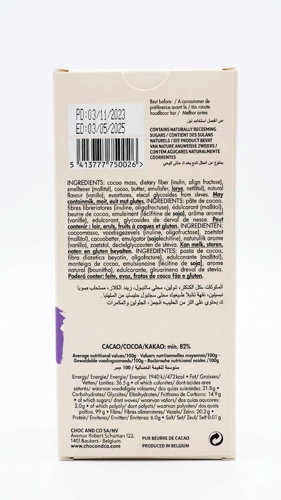 BelArte Chocolat Noir (Dark Chocolate)85g