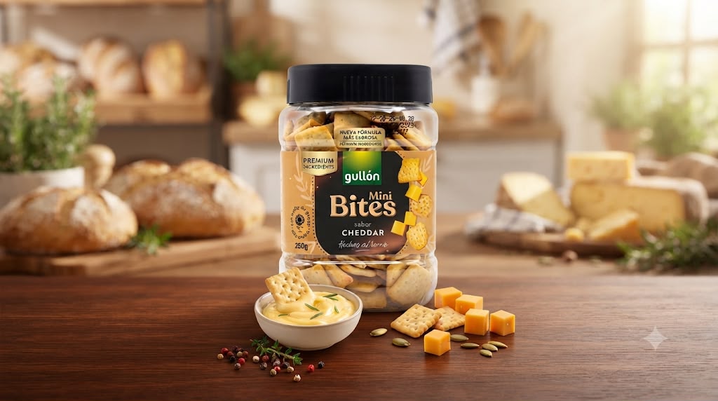 gullon mini cheddar bites 250g