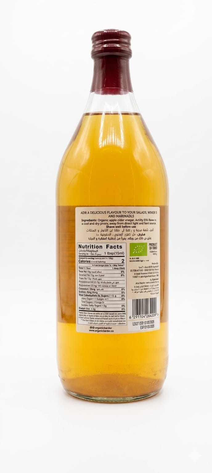 Organic Larder apple sider vineger GL 1L