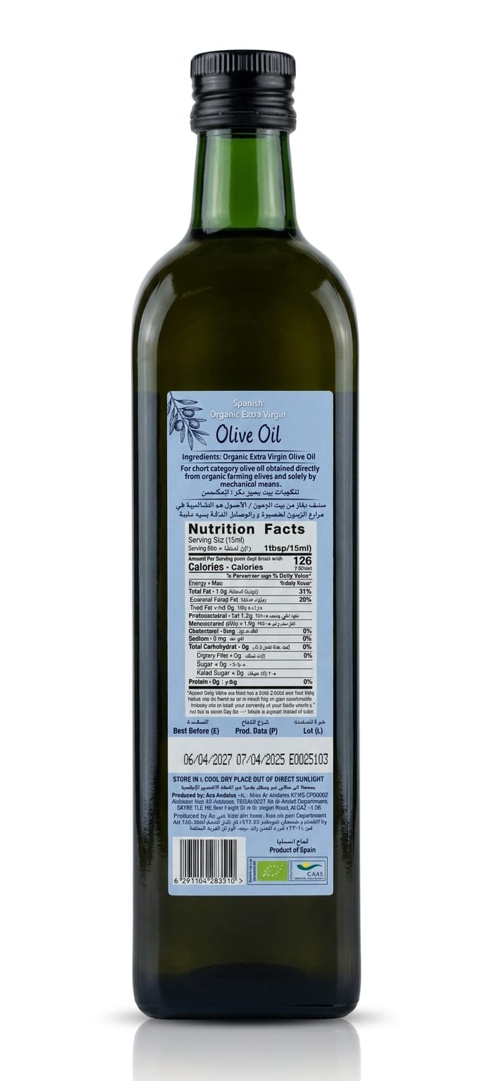 Organic larder extra vergin olive oil 750ml